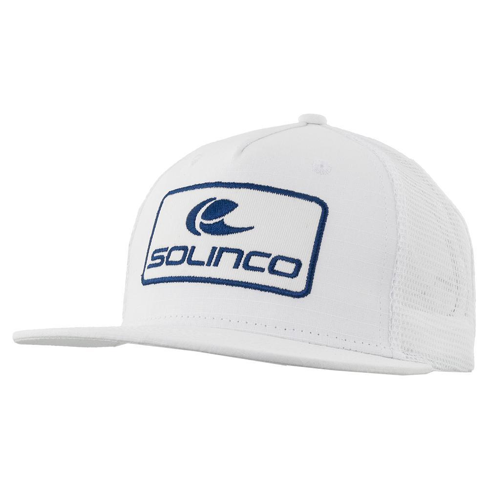 Trucker Cap Snap Back White and Blue Solinco