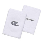 Double-Wide Wrist Band White and Gray Solinco