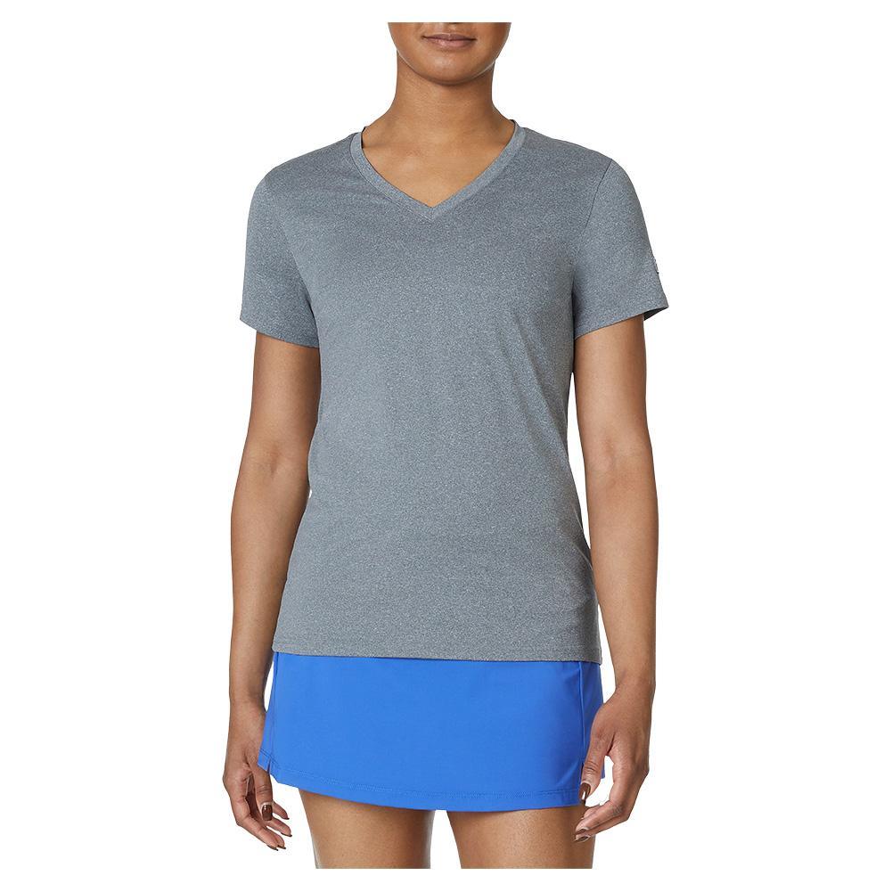 Women`s Short Sleeve V-Neck Pickleball Top Apparel Fila