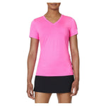 Women`s Short Sleeve V-Neck Pickleball Top Apparel Fila