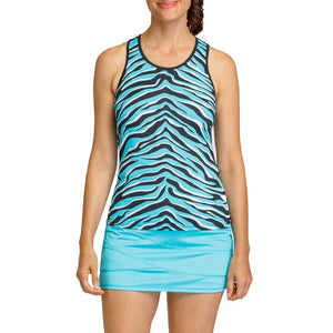 Women's Nessie Tennis Tank Mountain Zebra Apparel Tail
