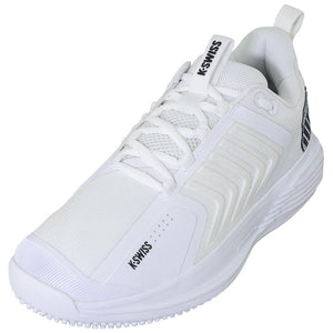 Men's Ultrashot 3 Grass Tennis Shoes White and Black Footwear K-Swiss
