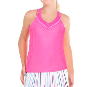 Girl's Entwine Racerback Tennis Tank Taffy Apparel Lucky In Love