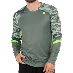 Men's Urban Camo Long Sleeve Tennis Top Apparel K-Swiss