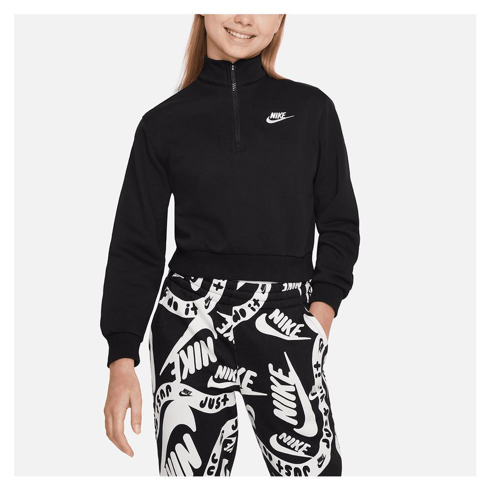 Girl's 1/2 Zip Long Sleeve Top Apparel Nike