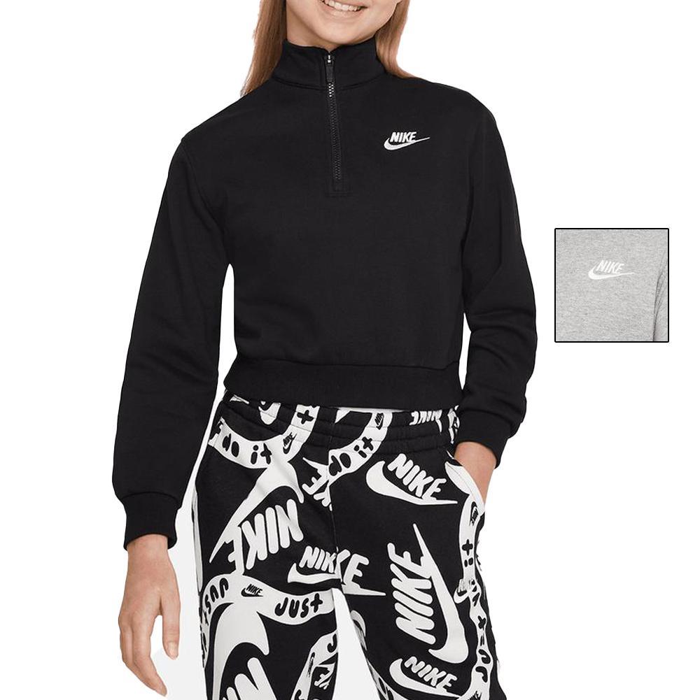 Girl's 1/2 Zip Long Sleeve Top Apparel Nike