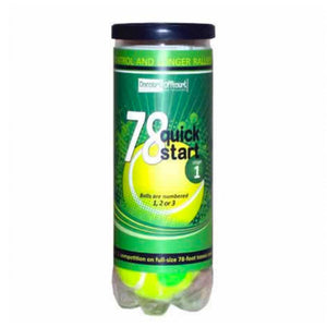 Quick Start 78 Green Felt Tennis Ball Can Oncourt Offcourt