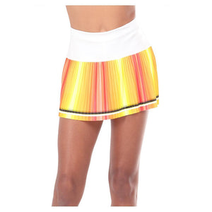 Girl's Heat Wave Pleated Tennis Skort Neon Yellow Apparel Lucky In Love
