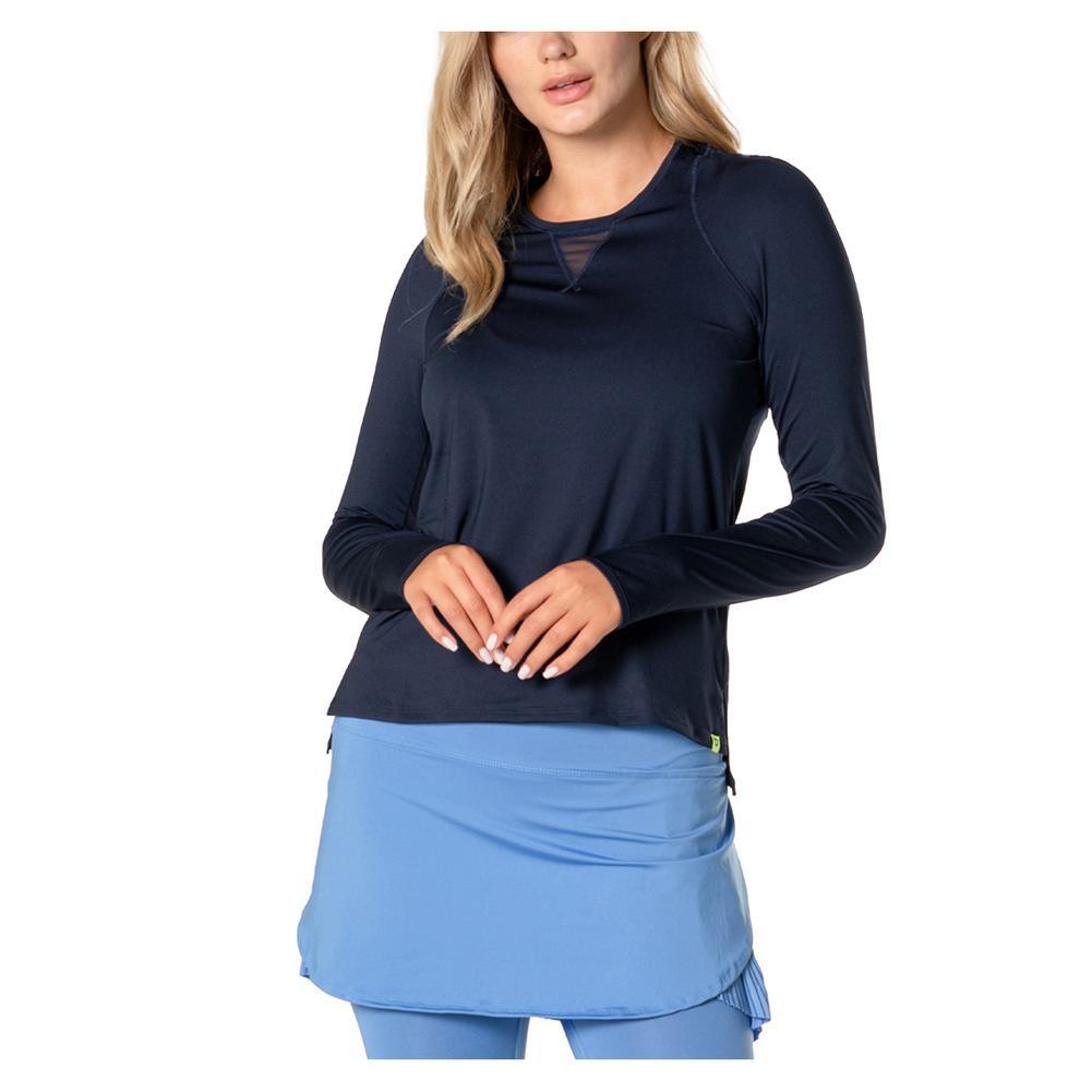 Women's LUV High Low Breezy Long Sleeve Tennis Top Apparel Lucky In Love