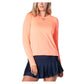 Women's LUV High Low Breezy Long Sleeve Tennis Top Apparel Lucky In Love