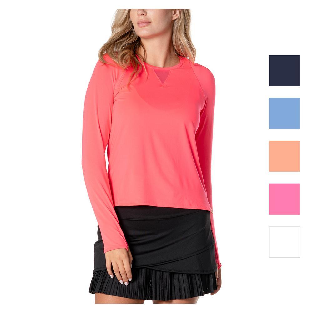 Women's LUV High Low Breezy Long Sleeve Tennis Top Apparel Lucky In Love