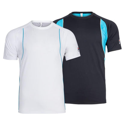Men's Backspin Short Sleeve Mesh Tennis Crew Apparel Fila