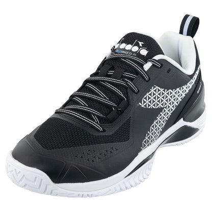 Men's Blushield Torneo 2 AG Tennis Shoes Black and White Footwear Diadora