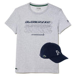Men's Novak Djokovic Tennis T-Shirt/Cap Bundle Apparel Lacoste