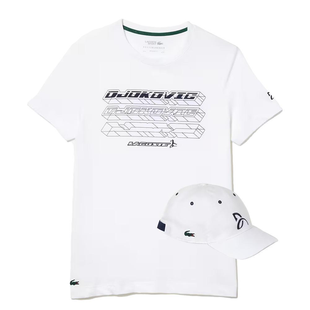 Men's Novak Djokovic Tennis T-Shirt/Cap Bundle Apparel Lacoste