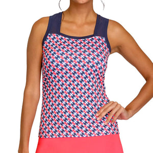 Women's Rumary Tennis Tank Star Geo Apparel Tail