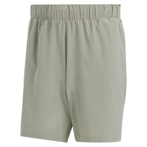 Men's 9 Inch Club Woven Stretch Tennis Shorts SIlver Pebble Adidas