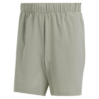 Men's 9 Inch Club Woven Stretch Tennis Shorts SIlver Pebble Adidas