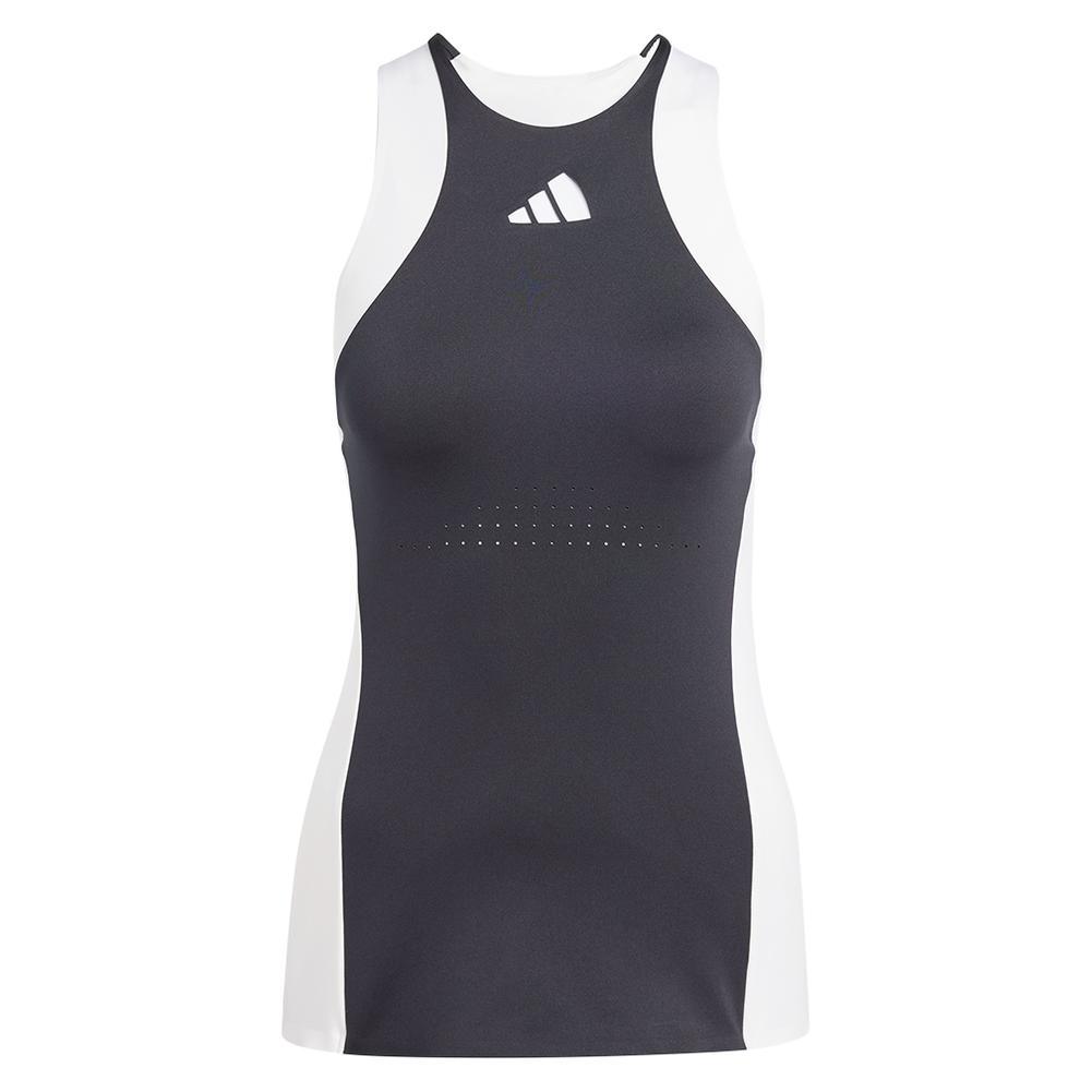 Women's Premium Tennis Tank Black and White Adidas