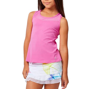 Girl's Racerback Tennis Tank Super Pink Apparel Sofibella