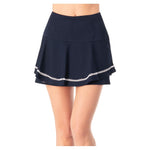 Women`s Long Insert Flip Tennis Skort Midnight Apparel Lucky In Love