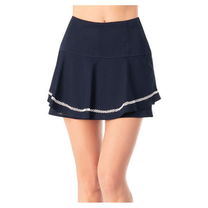 Women`s Long Insert Flip Tennis Skort Midnight Apparel Lucky In Love