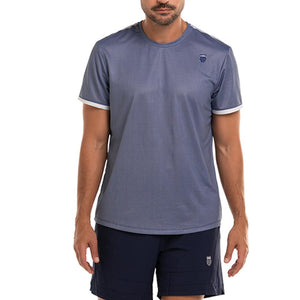Men's Emerge Short Sleeve Tennis Crew White Apparel K-Swiss