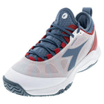 Men's Speed Blushield Fly 4 AG Tennis Shoes White and Oceanview Footwear Diadora