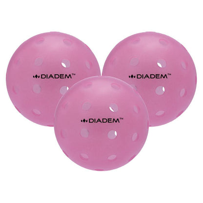 Power 3 Pack Pickleball Balls Pink Diadem