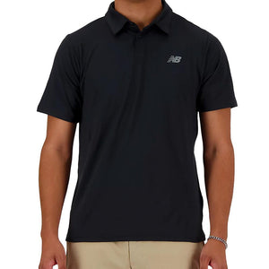 Men's Performance Tennis Polo Black Apparel New Balance