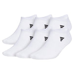 Men`s Superlite 3.0 6 Pack No Show Tennis Socks White and Black Adidas
