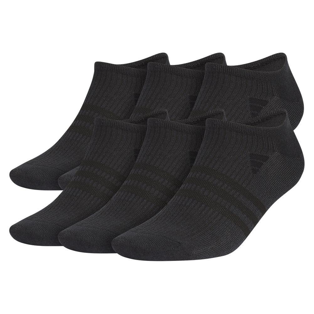 Men`s Superlite 3.0 6 Pack No Show Tennis Socks Black and Night Grey Adidas
