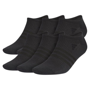 Men`s Superlite 3.0 6 Pack No Show Tennis Socks Black and Night Grey Adidas