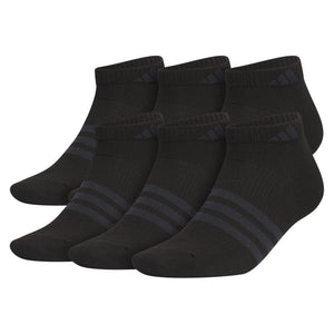 Men`s Superlite 3.0 6 Pack Low Cut Tennis Socks Black and Night Grey Adidas