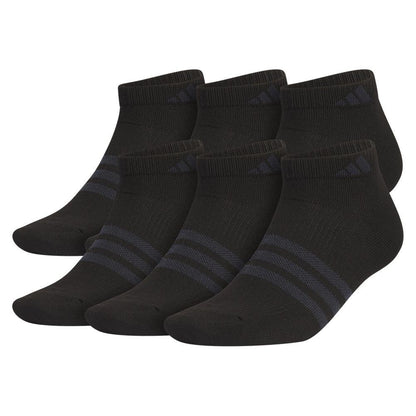 Men`s Superlite 3.0 6 Pack Low Cut Tennis Socks Black and Night Grey Adidas