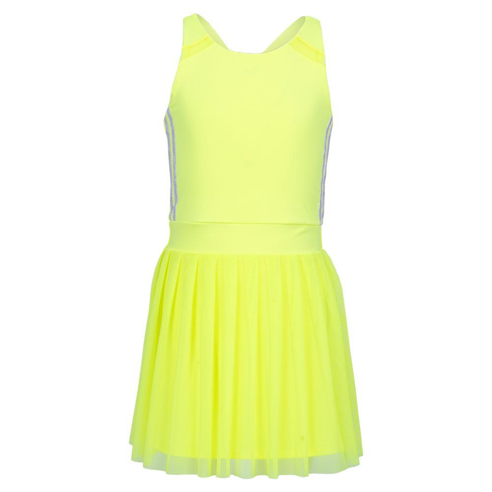 Girls' Game Time Tennis Dress Neon Yellow Apparel Lucky In Love