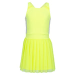Girls' Game Time Tennis Dress Neon Yellow Apparel Lucky In Love