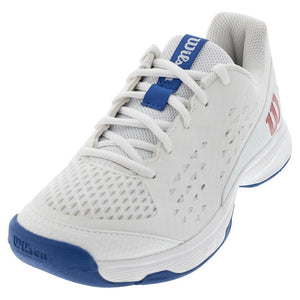Juniors` Rush Pro Tennis Shoes White and Deja Vu Blue Wilson