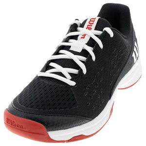 Juniors` Rush Pro Tennis Shoes Black and Wilson Red Wilson