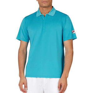 Men's Short Sleeve Tennis Polo Scuba Blue Apparel Fila