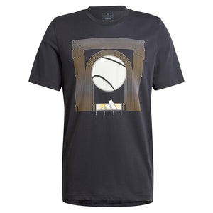 Men's Arc De Ball Graphic Tennis Tee Black Adidas