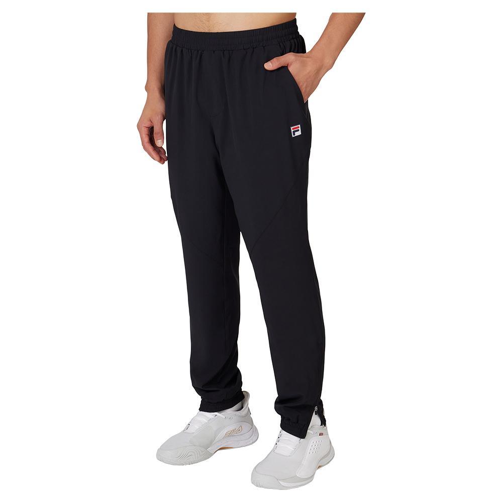 Men's Woven Court Tennis Track Pant Black Apparel Fila