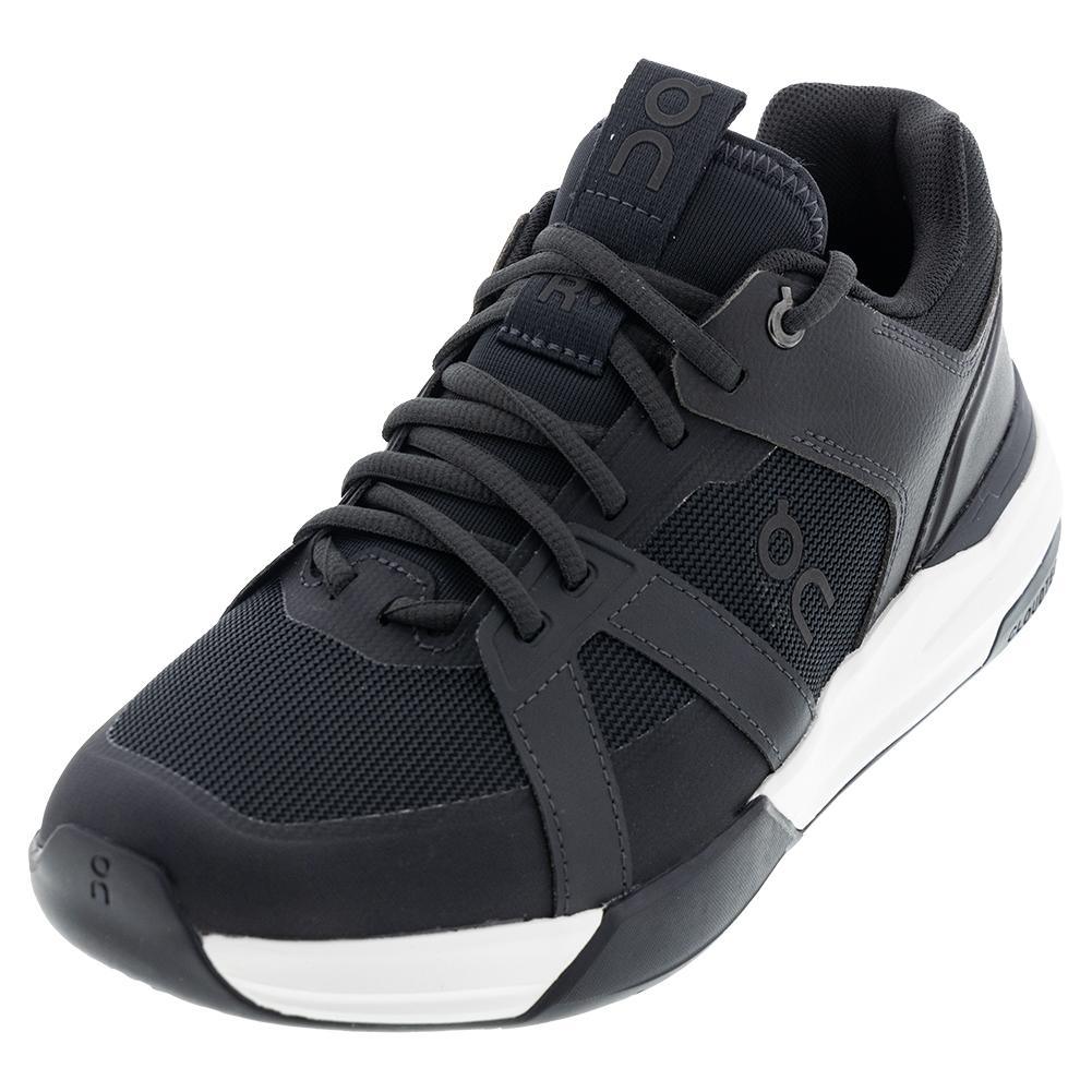 Women's The Roger Clubhouse Pro Tennis Shoes Black and White Footwear On