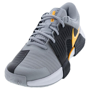 Men's Zoom GP Challenge 1 Tennis Shoes Wolf Grey and Laser Orange Footwear Nike