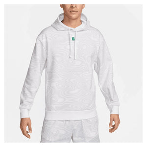 Men's Heritage Dri-Fit Fleece Tennis Hoodie White Apparel Nike