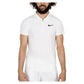 Men's Slam Dri-Fit Advantage Tennis Polo White and Black Apparel Nike