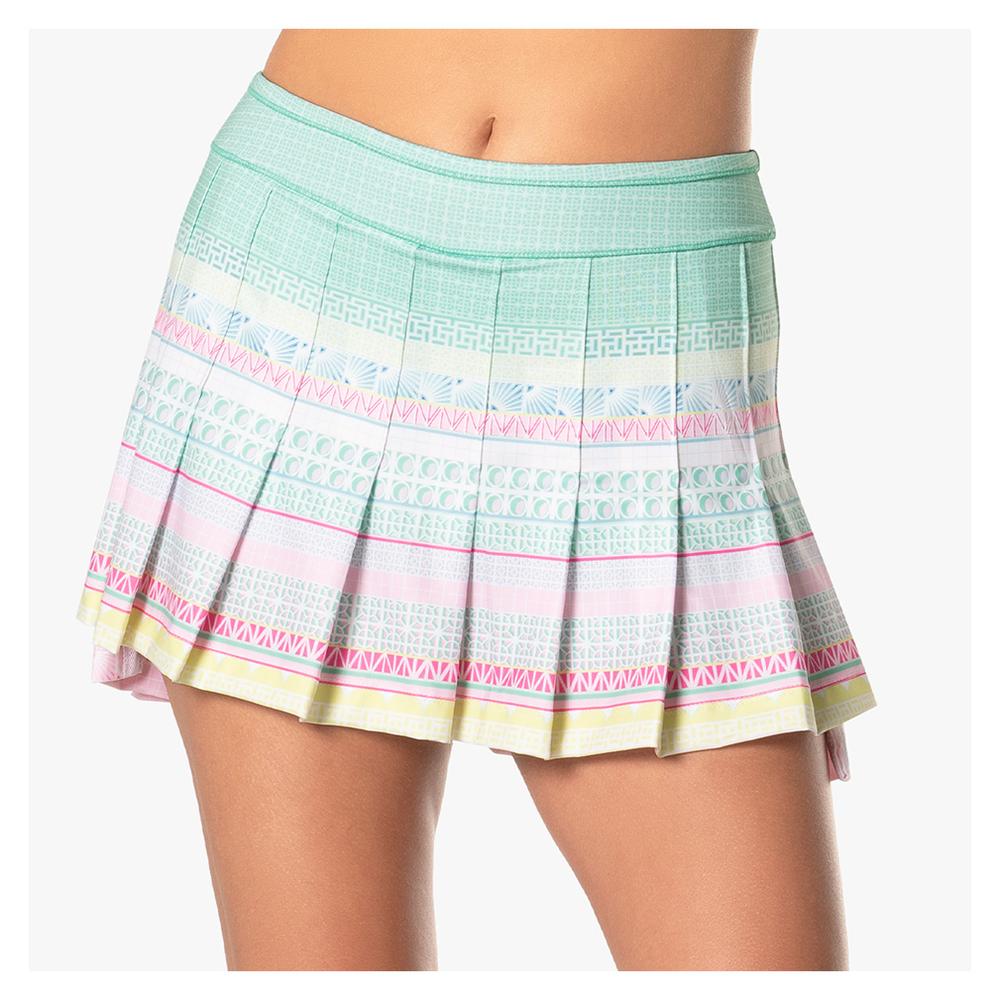 Women's Retro Deco Tennis Skort Peony Apparel Lucky In Love