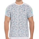 Men's Short Sleeve Performance Racquet Blocked Tennis Crew Bright White Apparel Penguin