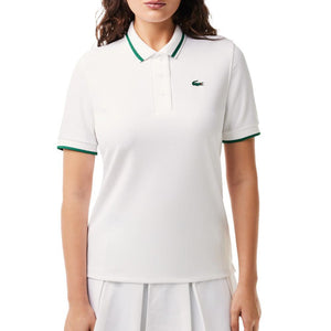 Women's Pique Tennis Polo with Contrast Stripped Collar Apparel Lacoste
