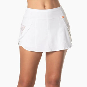 Women's Lace Track Tennis Skort White Apparel Lucky In Love
